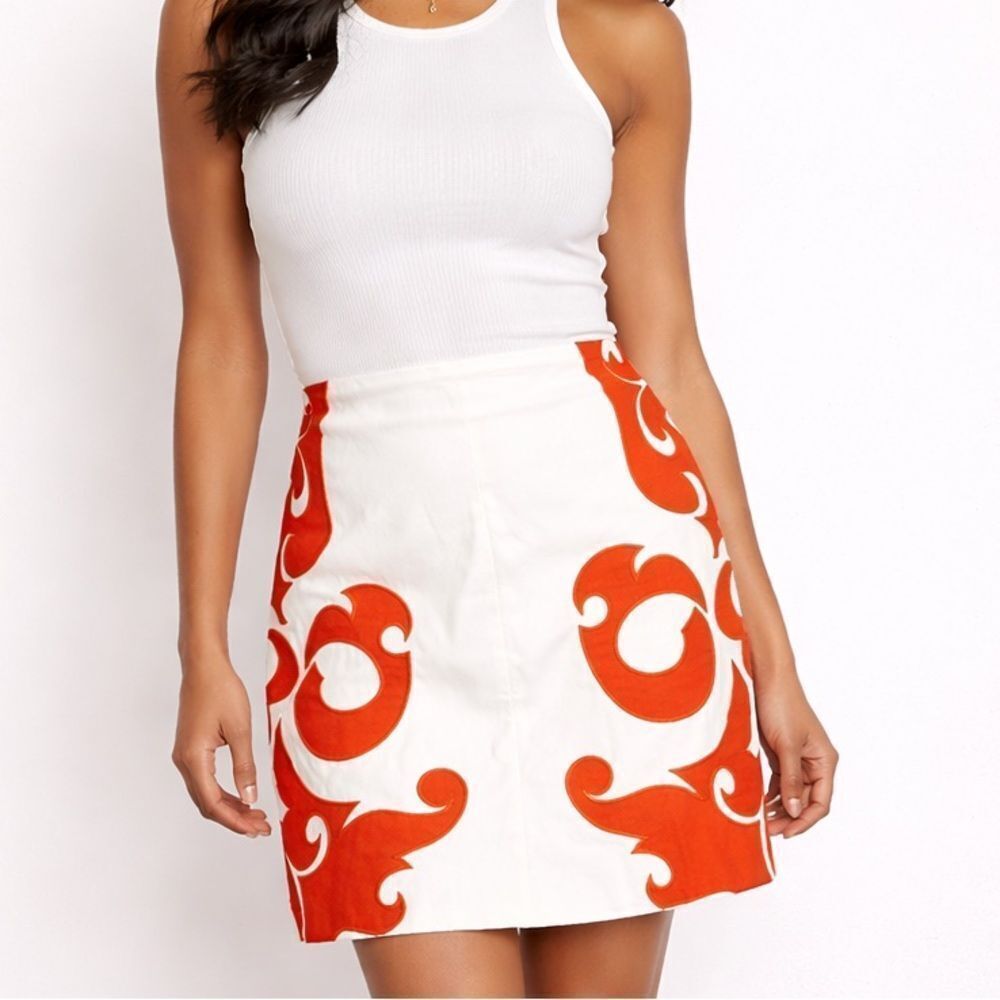 REVOLVE Anthropologie Virginia Vanessa Flame Mini Skirt